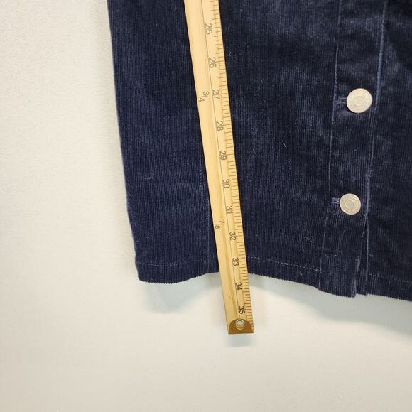 Pacsun Corduroy Dress Size L Blue Sweetheart Neck Sleeveless Smocked Y2K 90s - Picture 12 of 13